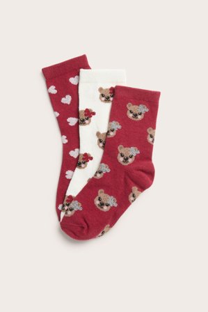 Kappahl | Skarpetki 3-pak | Czerwony