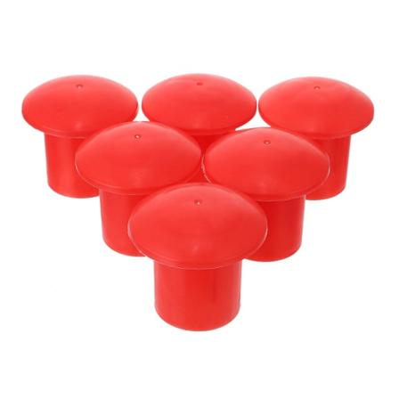 30 stk. Armeringsjern Sikkerhedshætter Plastik Armeringsjern Svampe Dæksel Armeringsjern Beskyttende Dæksler Rød 6X6CM Red 6X6CM