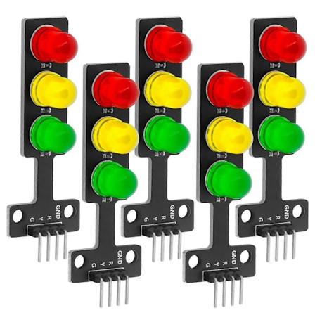 5x LED-liikennevalomoduuli Luova DIY Mini-liikennevalo 3.3-5V Yhteensopiva as shown