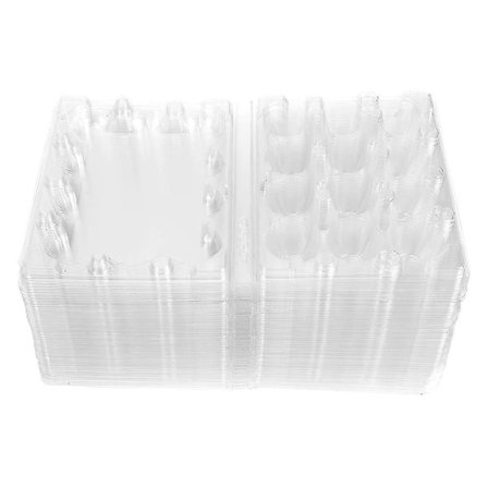 100 stk. Engangs Æggebakker til Vagtelæg, Transparente Vagtelægbeholdere