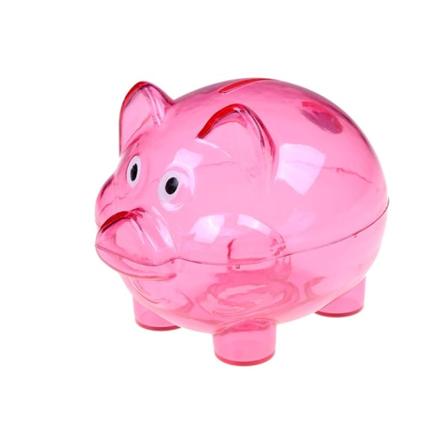 Baby Plast Sparegris Mønt Penge Penge Samlerobjekt Spare Box - Perfet Rose Red 0