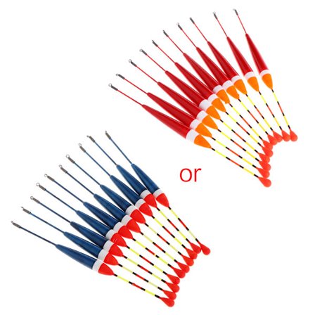 10 stk. Karpfiskeflåd Sæt Boje Bobber Stick Til Fiskegrej Vertikal 9# 0,8g