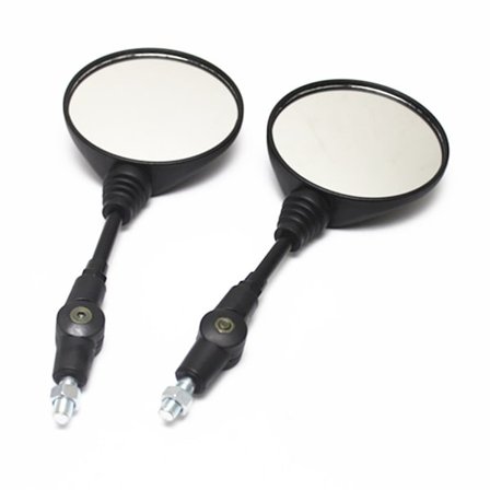 Par Universal Motorcykel Vikbar Rund Backspegel, Aluminiumlegering Mot