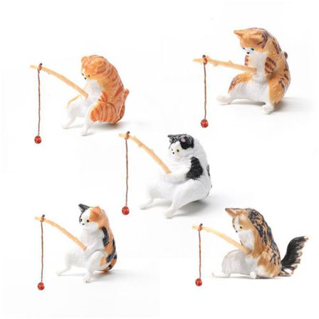 Katt som sitter fisketank dekorasjon akvarium landskapsforming innendørs dekor