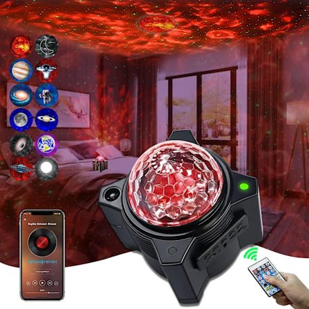 Projektor 12 mønstre, acsergery LED-projektorlys, acsergery natprojektor til soveværelse