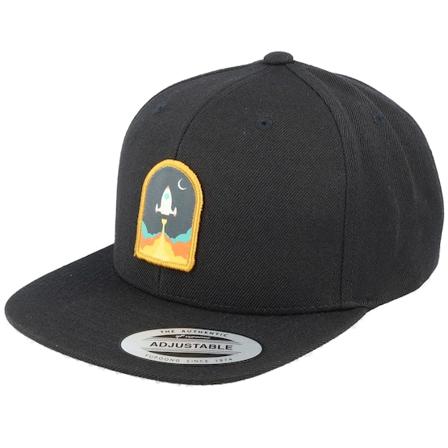 Kiddo Cap - Schwarz snapback Cap - Kids Rocket Space Ship Black Snapback @ Hatstore