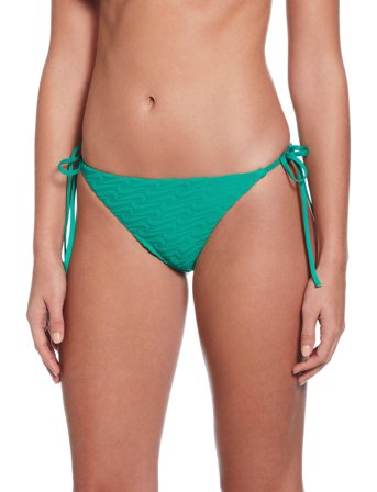 NIKE SWIM Nike Swoosh Terry Towelling String Bikini Bottom - Green - XS