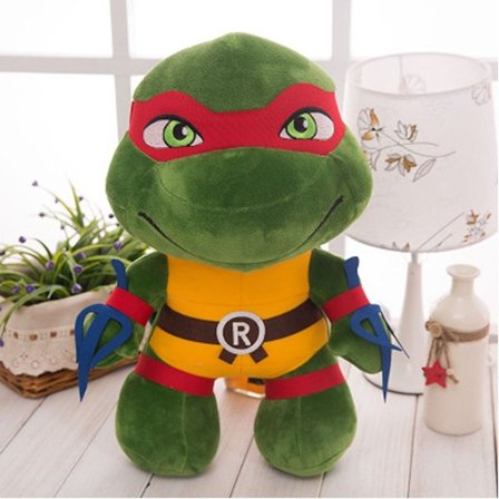 Ninja Turtles Plyschleksak Sköldpadda Kudde RÖD 25 Röd