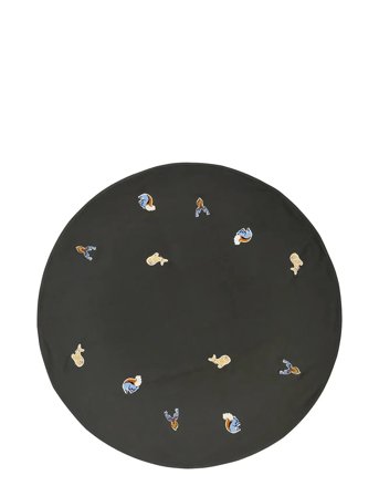 Broste Copenhagen Deer Christmas Tree Rug - Grey - Ø 120 cm