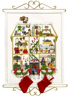 Broderikit Kalender Julehuset - Oehlenschläger