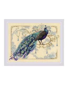 Stickpackung Bild Pfau - Riolis