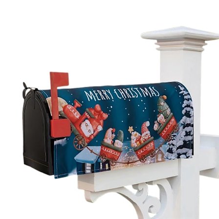 Magnetiskt Vinter Snögubbe Brevlådeöverdrag Kompatibelt med Standardstorlek, God Jul Lastbil, Träd & Snöflinga Design, Vattentät Juldekor[D]