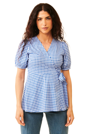 Jumperfabriken Devina Wrap Top Klänningar Dam Blå XL