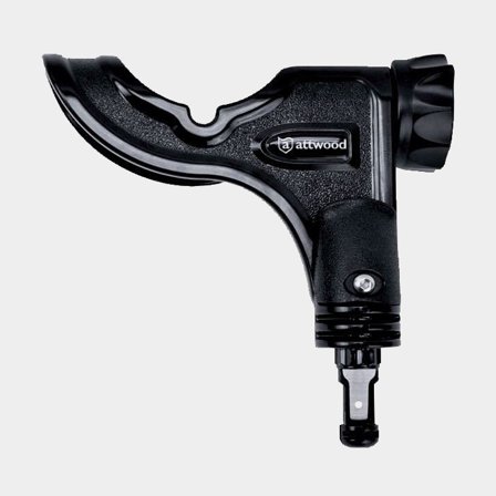 Rod holder for boat (top-mounted & side-mounted) Attwood Pro II, for 1 fishing rod, adjustable angle (160°), black
