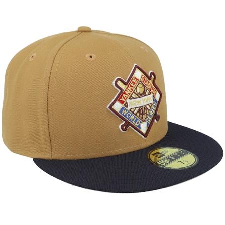 New Era - MLB Beige fitted Caps - New York Yankees Mighty Mega 59FIFTY Wheat/Navy/Grey Fitted @ Hatstore