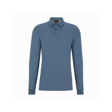 Hugo Boss - Långärmade T-shirts - Blå - Herr - Storlek: S, Herr, Storlek: S