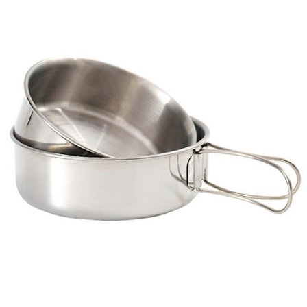 Ulkoiluun tarkoitettu kokoontaittuva kulho, kannettavat ruokailuvälineet, pyöreä muoto, sileät reunat, kestävä, turvallinen pitkäaikaiseen käyttöön, 2