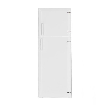 1:12 Dockhus Miniatyr Kylskåp Dockhus Möbler Trä Vit Kylskåp För Dockhus Dekoration