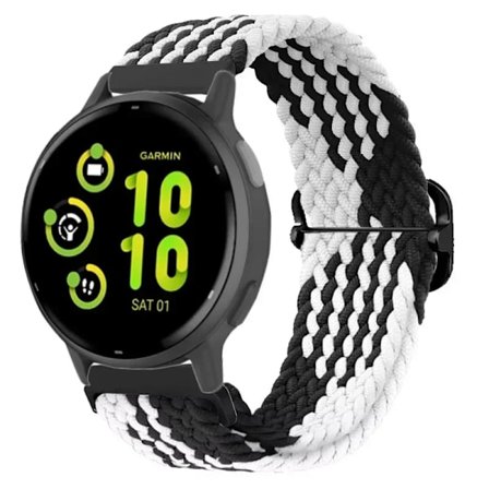 20/22mm Nylon Flätad Loop Rem kompatibel Garmin Forerunner 265 55 965 165 Sportarmband Garmin Venu 3/2 Vivoactive 5 Armbandsbälte