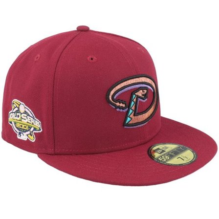 New Era - MLB Röd fitted Keps - Arizona Diamondbacks Cherry Wine 59FIFTY Cardinal/Pink Fitted @ Hatstore