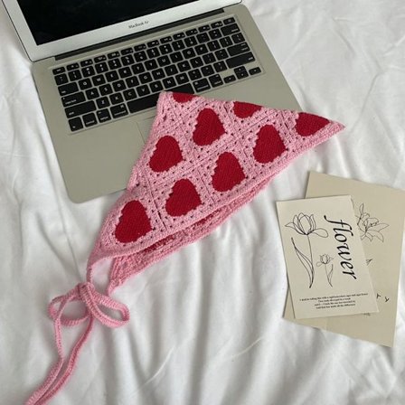 Heklet hodeskjerf Triangelskjerf 4 4