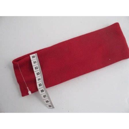 Handsydd Vinröd Stretch Hårband i bomull