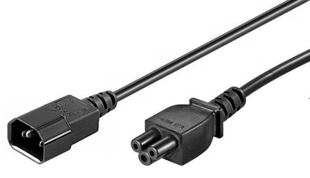 MicroConnect Power Cord Notebook - Strømkabel - IEC 60320 C5 til IEC 60320 C14 - 1 m