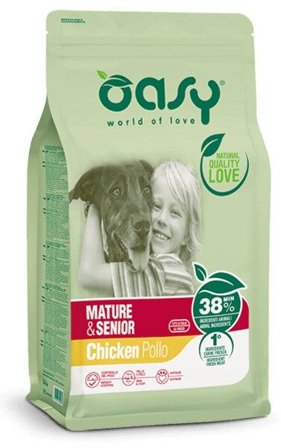 Oasy Lifestage Mature & Senior Pollo Cibo Secco Per Cani 3 Kg