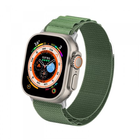 Alpine Loop-reimer kompatibel med Apple Watch Ultra 49mm Nylon Sport-armbånd for menn og kvinner, Titan G-Hook-stropp