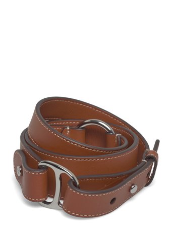 Lauren Ralph Lauren Equestrian D-Ring Leather Belt - Brown - XL