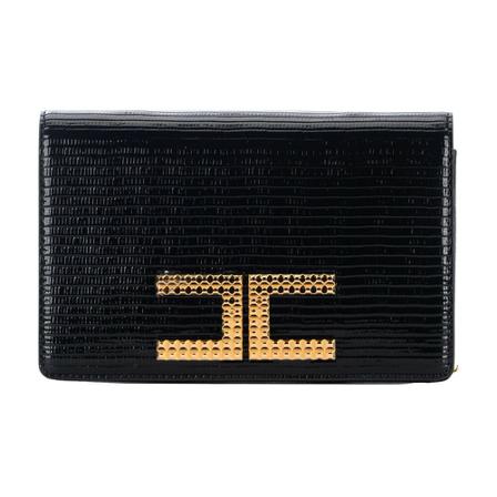 Elisabetta Franchi, Shoulder Bags Czarny, Kobieta, Rozmiar: ONE Size