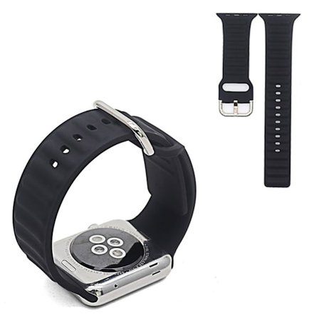 Apple Watch Series 6 / 5 40mm silikone rem - sort