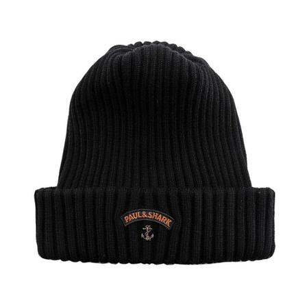 Paul & Shark, Beanie Zwart, Heren, Maat:ONE Size