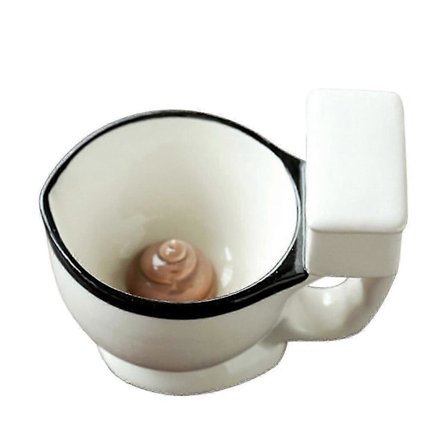 High-Quality Toilet Shaped Mug Funny Porcelain Coffee Cup Unique Gift for Bathroom Lovers