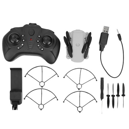 Mini sammenleggbar drone med HD-kamera, profesjonell WIFI RC Drone Quadcopter Hvit 4K