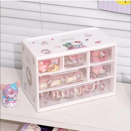 Sanrio Kuromi Kawaii Anime Tarrat Tarvikkeet DIY Säilytyslaatikko Hello kitty