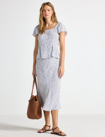 Lindex Skirt Anja - Blue - XL