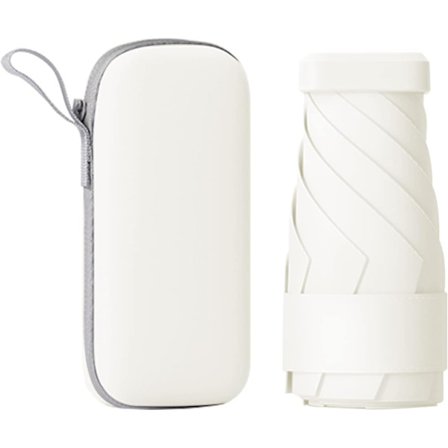 Mini paraply i fickformat för handväska, portabelt och kompakt perfekt för regn och sol med UV-skydd