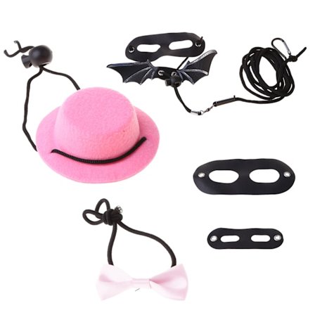 Øgle Traction Tau Hatt Sløyfe Mykt Lær Reptil Skjeggete Drage Sele Bånd Halloween Kostyme Klær Kjæledyrutstyr for Amfibier Små Dyr