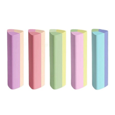 5 st/set Pennsudd Back to School Sudd Gummi Sudd Trianglar Sudd Estetiska Sudds Mjuk Sudd Belöningsgåva Vit