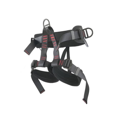 Puolirunkoinen turvavyö istuinvaljaat sääriluun tuki ulkoilmaan vuoristoon kalliolle puun kiipeilyyn köysipelastukseen musta