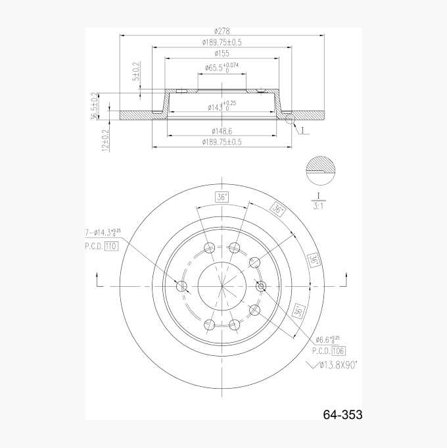 Bromsskiva - Biltema