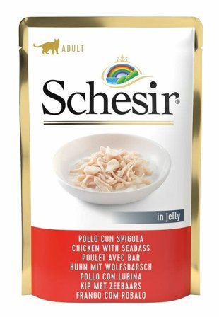 Schesir Pollo Con Spigola In Jelly Cibo Umido Gatti Adulti