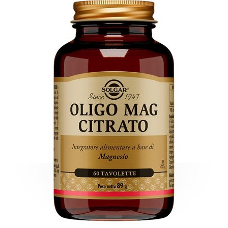 Solgar Oligo Mag Citrato 60 Tavolette - Integratore di Magnesio