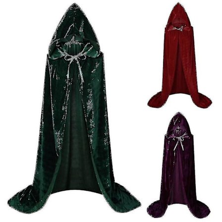 Hocus Pocus Medeltida Vuxen Cape-mantel Halloween kostym-y purple