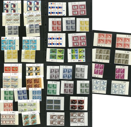 Danmark - Samling af marginal blokke - Postfrisk