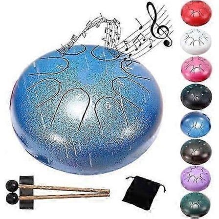 Regntromme til haven, 8 toner, 6 tommer regntromme, tromme til udendørs regn, stål tungetromme regnleg, vandtæt, regntromme til udendørs brug