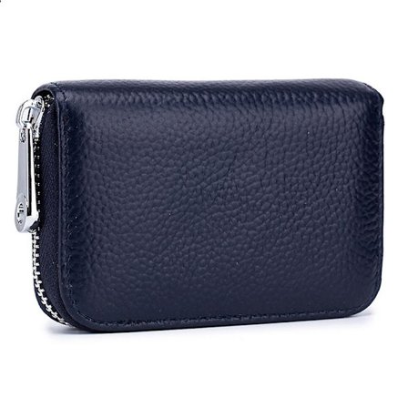 Herre Organ Zipper Card Bag i Kohud, Rfid Anti-tyveri Pensel