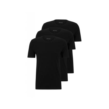 T-paidat Hugo Boss 3PACK Mustat 188 - 193 cm/XXL