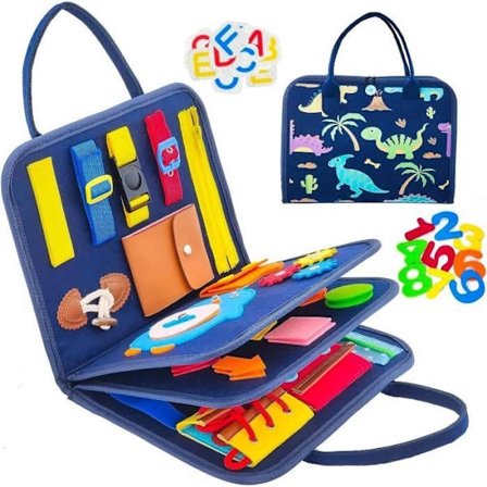 Aktivitetstavle Montessori til børn - Montessori-spil til 3-årige og ældre tumlinger - Hvid - 3 år